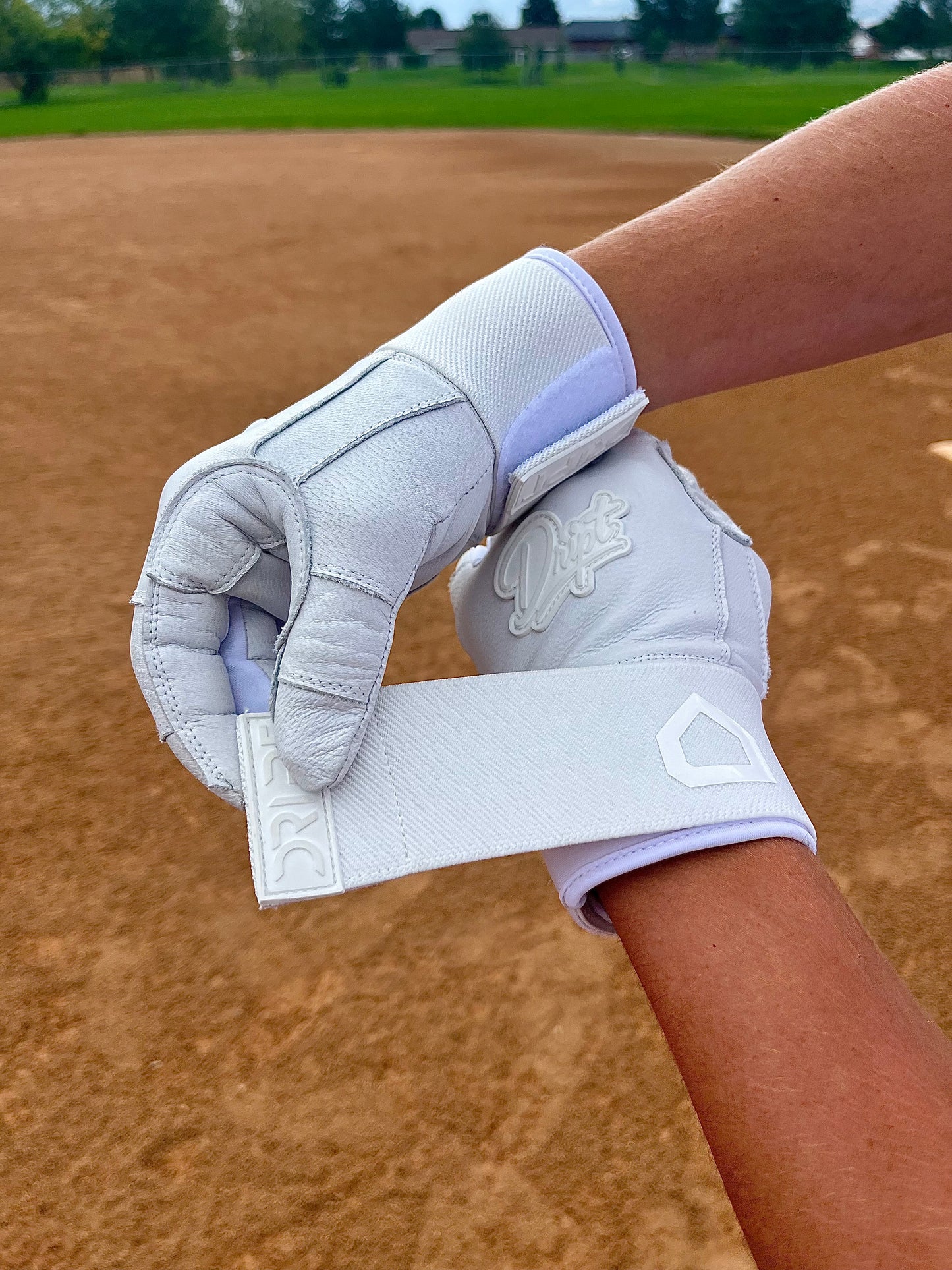 Triple White Batting Glove Adult XS