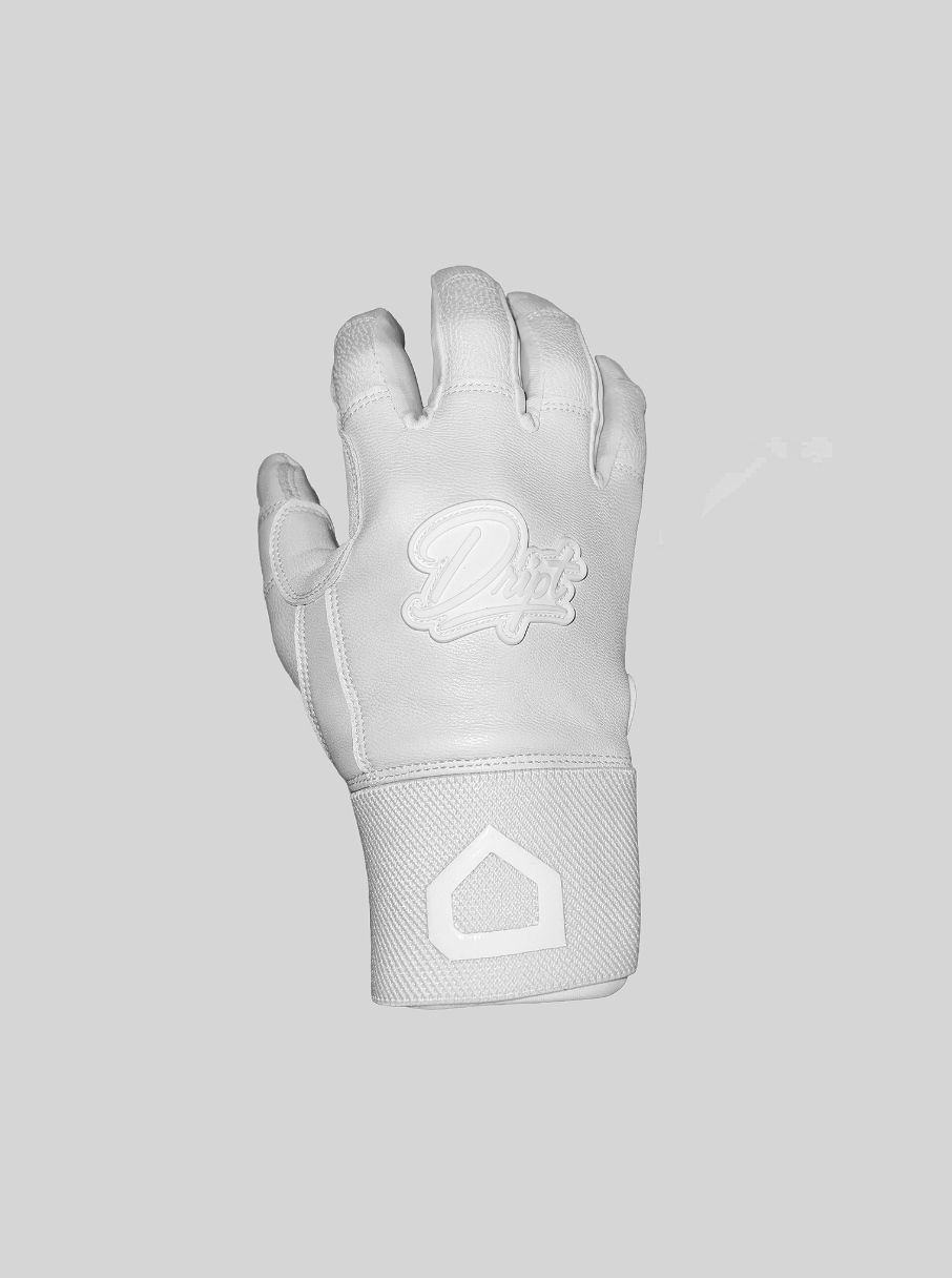 Triple White Batting Glove